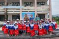 Công ty HonDa Việt Nam tặng 83 mũ bảo hiểm cho học sinh lớp Một năm học 2023 – 2024.