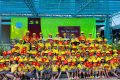 Sinh hoạt dưới cờ tuần 34 với chủ đề: đón học sinh mầm non tham quan trường tiểu học Trà Bình